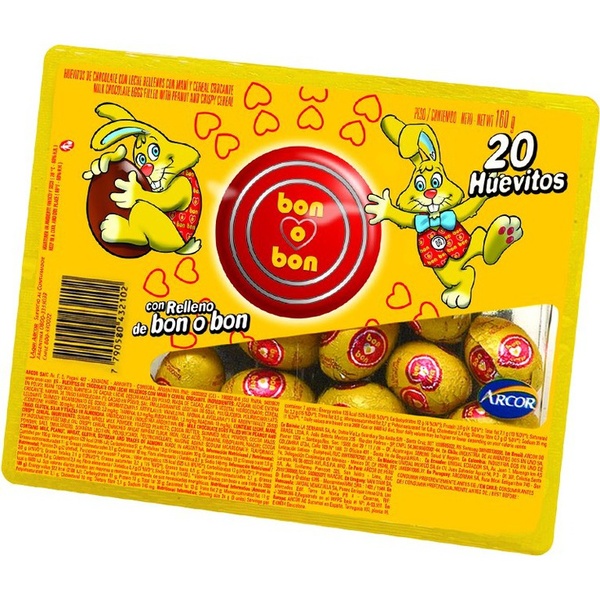 CHOCOLATES Arcor Huevo Bon O Bon Chocolate 126gr